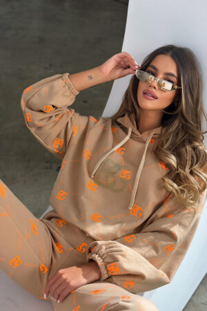 Dres damski BG Holo / BEŻ – POMARANCZOWY